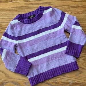 It's Our Time Purple and White Kids Sweater